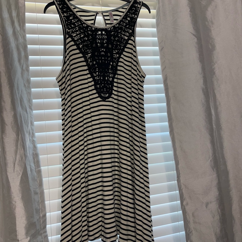 striped lace dress